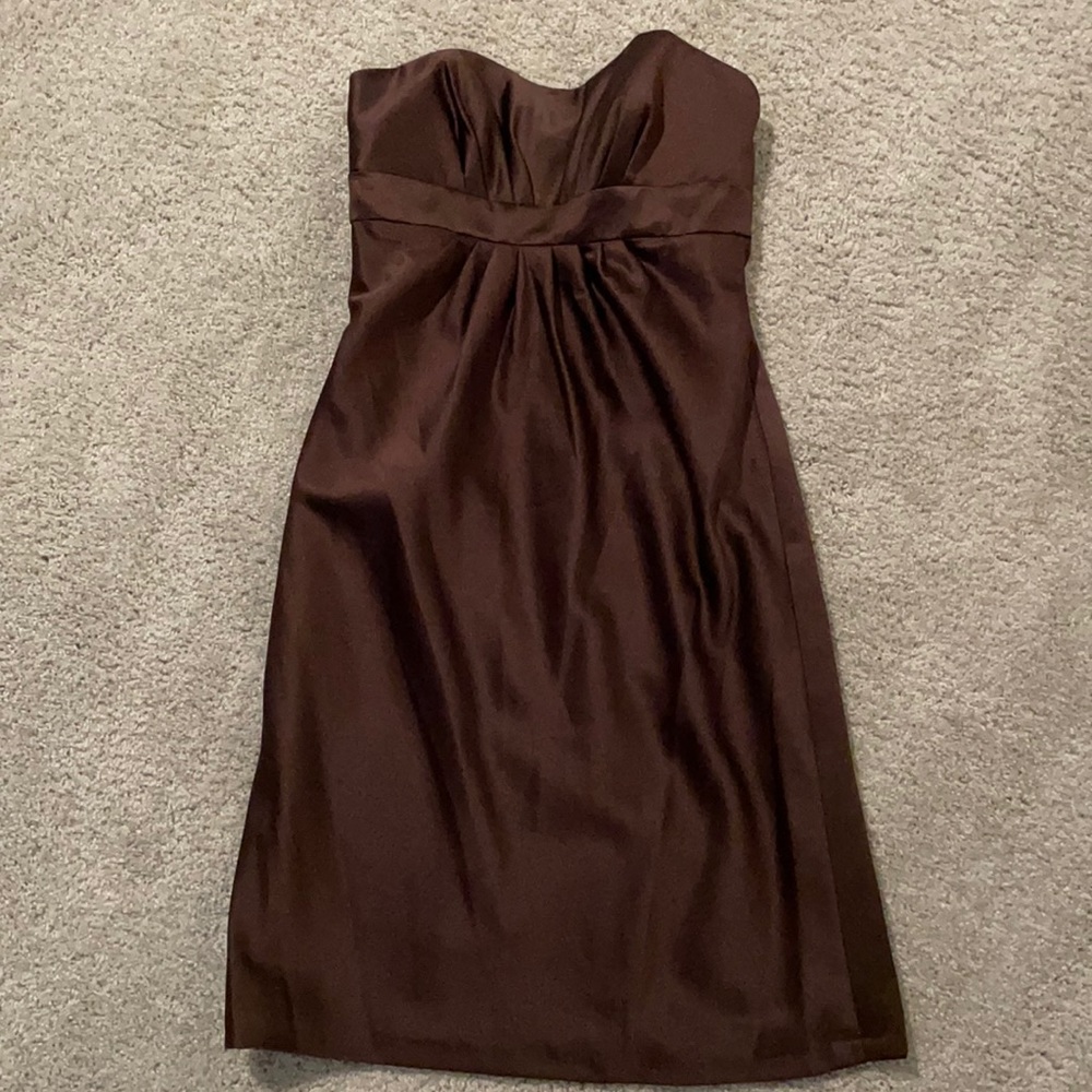 Alfred Angelo Size 6 brown strapless Bridesmaid